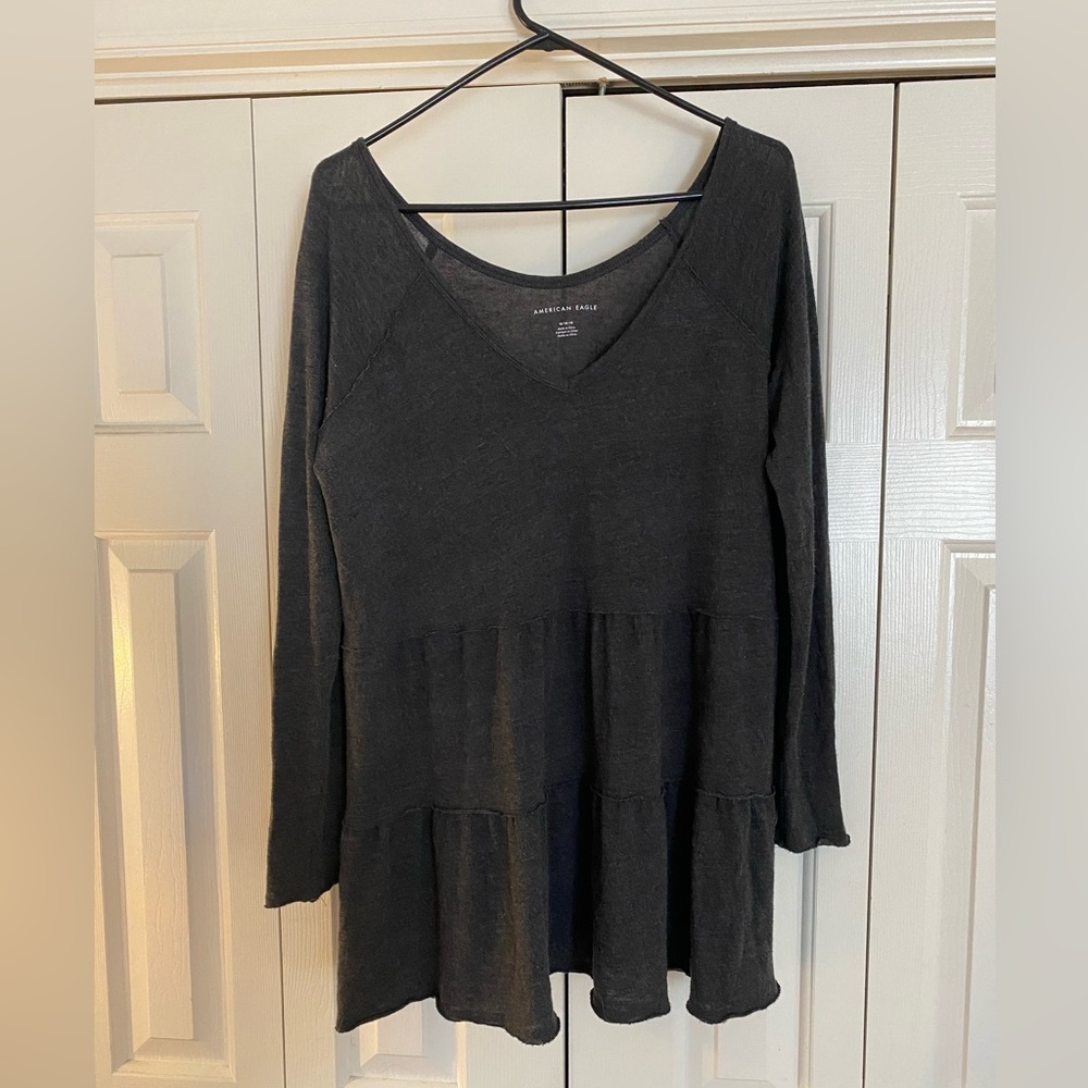 American Eagle long sleeve babydoll shirt size M.